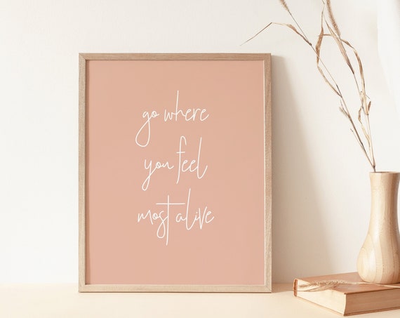 Life Quote Print Typography Travel Quote Poster Print Minimalist Wall Art Home Decor Room Decor Wanderlust