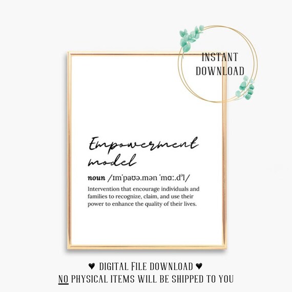 Empowerment Model Definition Social Work Dictionary Script Wall Poster