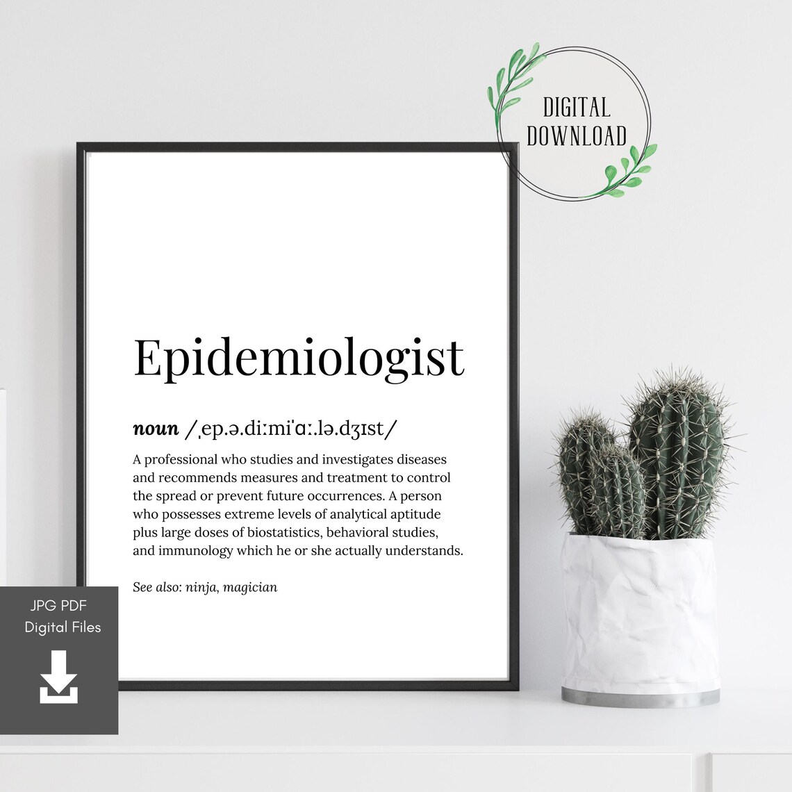 Epidemiologist Gift Epidemiology Art Gifts Graduation Card For Public Health Science Design Poster Funny Quotes Decor Wall Student Birthday - Image 3
