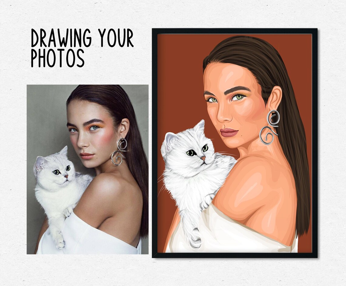 Custom Drawing From Photo, Valentines Day Gift - Image 2
