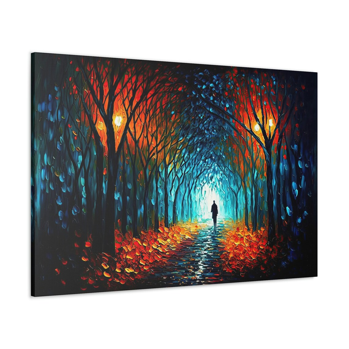 Fall Trees Peaceful Fantasy Art Print - Image 3
