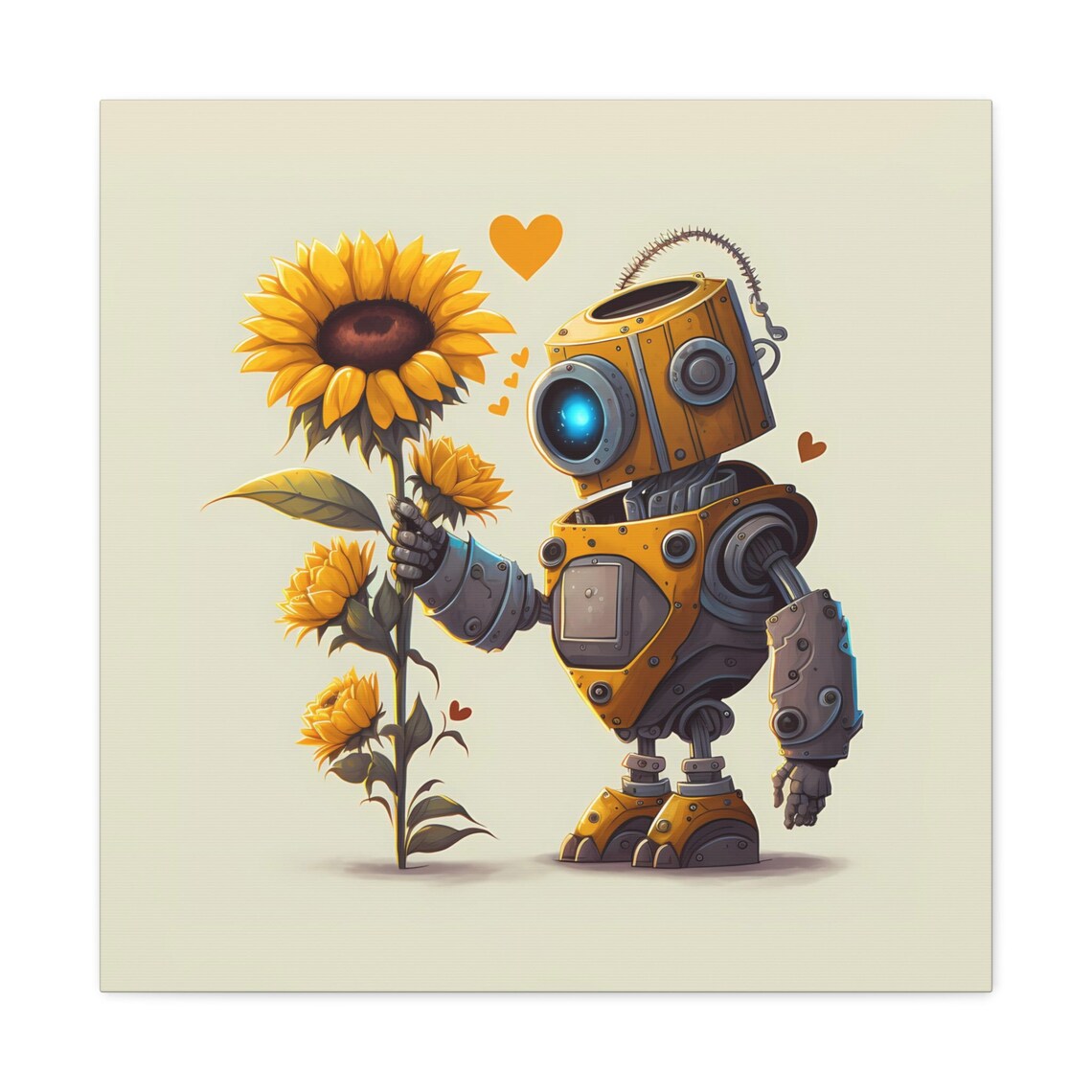 Robot In Love - Abstract Modern Art Print - Image 3