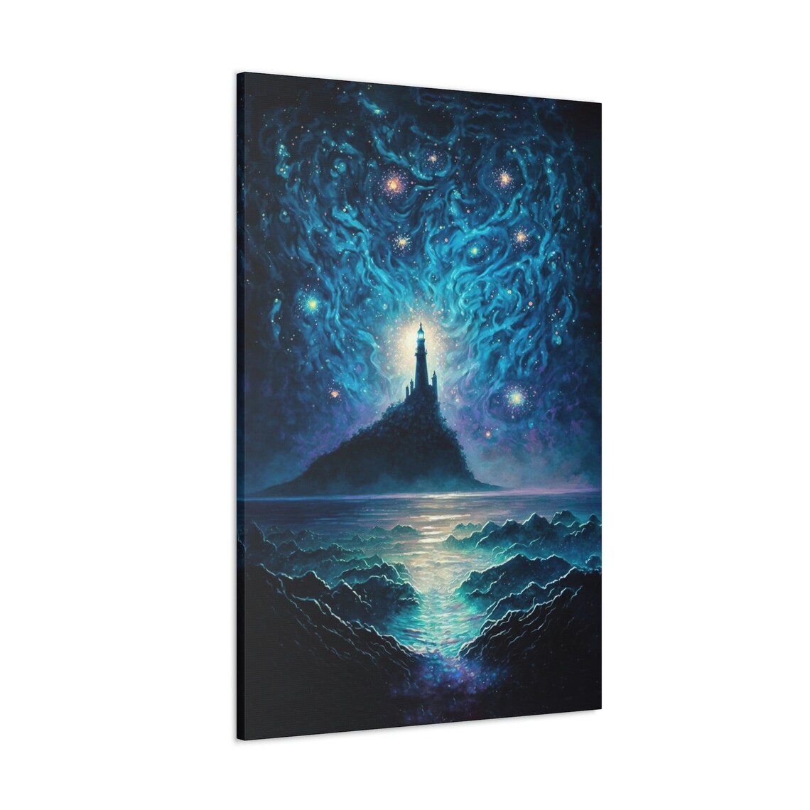 Mystical Lighthouse Coastal Wall Art Print - Image 3