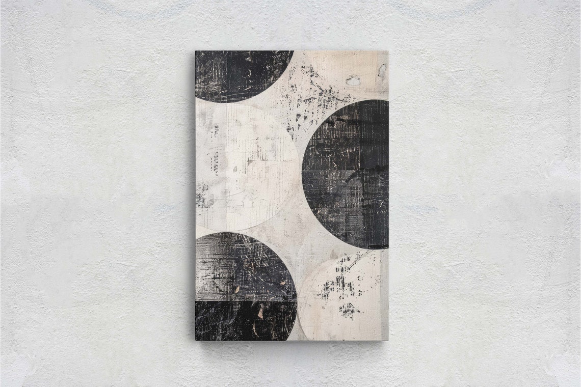 Wabi Sabi Artwork, Minimalist Circles - Image 2