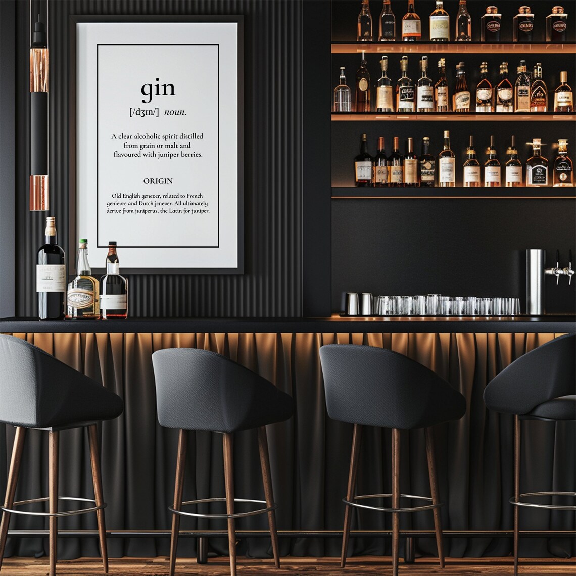 Gin and Tonic Gift, Gin Lover Bar Art Print - Image 2