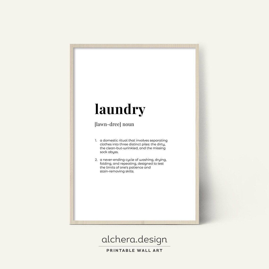 Laundry Art Print Funny Laundry Poster Laundry Room Decor Laundry Wall Art Laundry Room Sign Funny Dictionary Definition Print