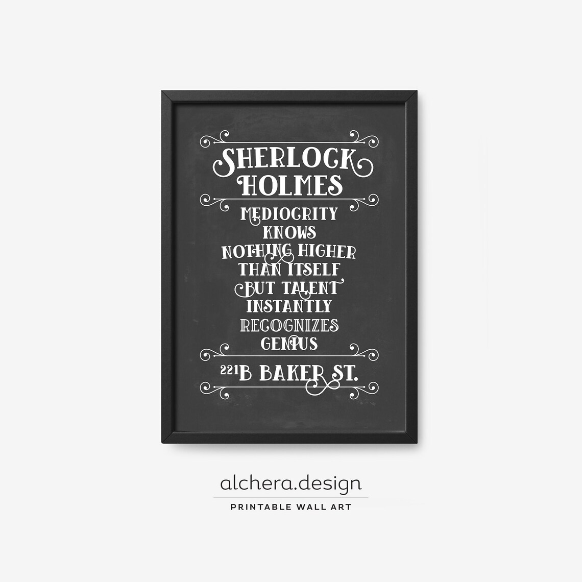 Sherlock Holmes Vintage Literary Quote Art Print