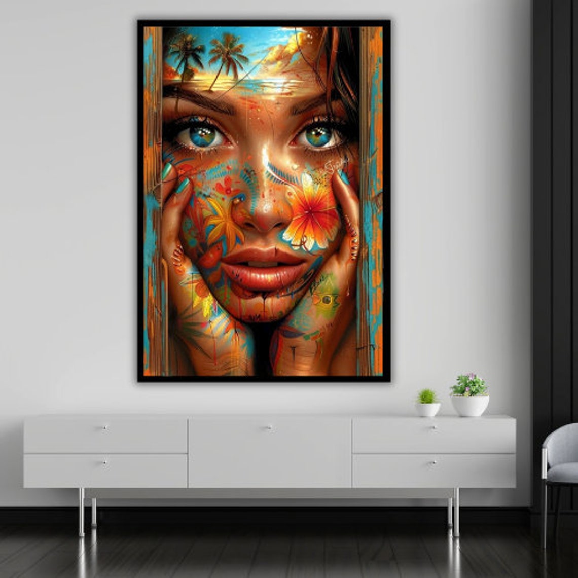 Ready To Hang Women Wall Art Contemporary Design Wall Decor Abstract Painting - Image 4