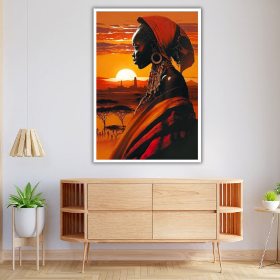 African Beauty Wall Art Ready To Hang African Decor Wall Hanging Nature Art Wall Decor - Image 2