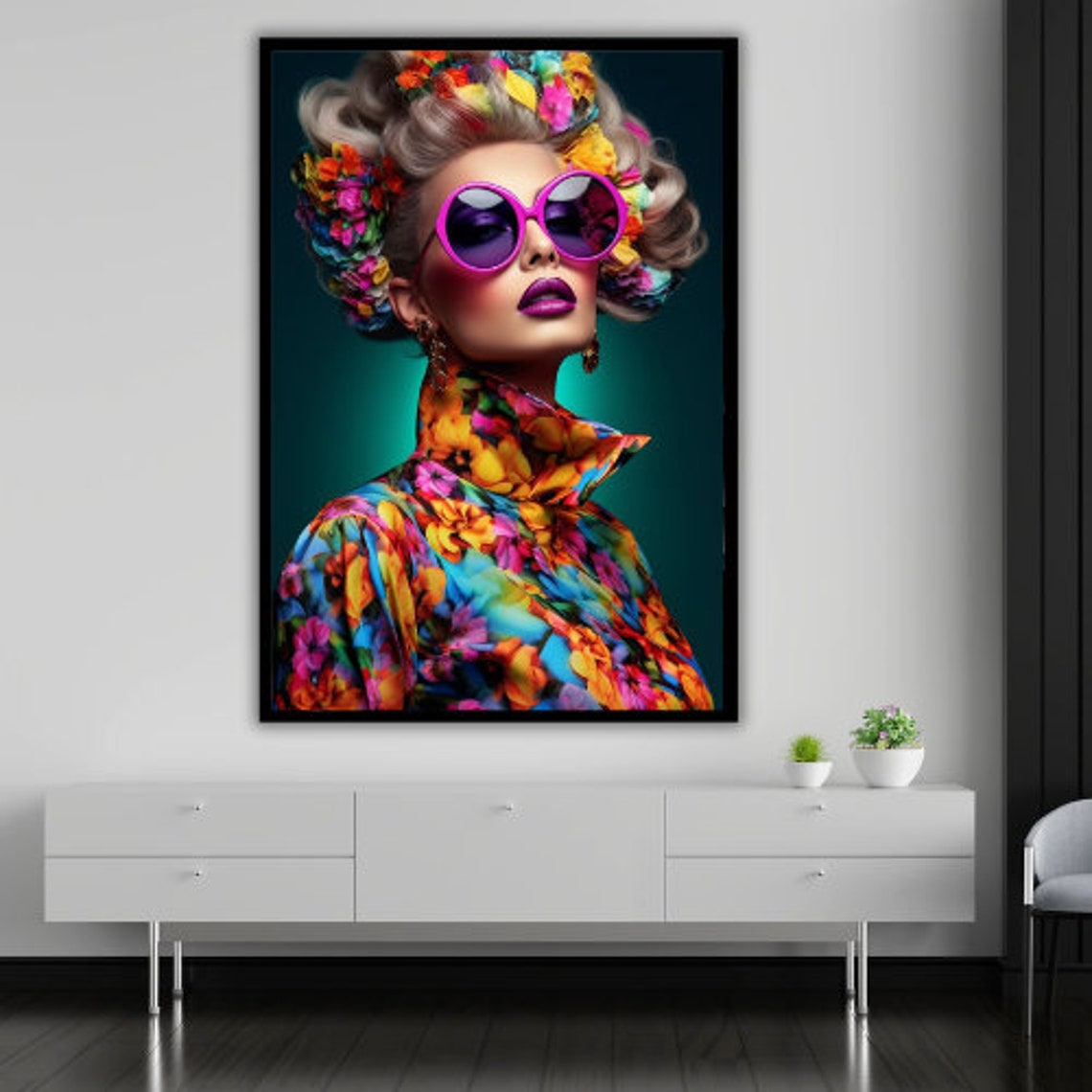 Mothers Day Gift Women Wall Art Ready To Hang Floral Wall Decor - Image 2