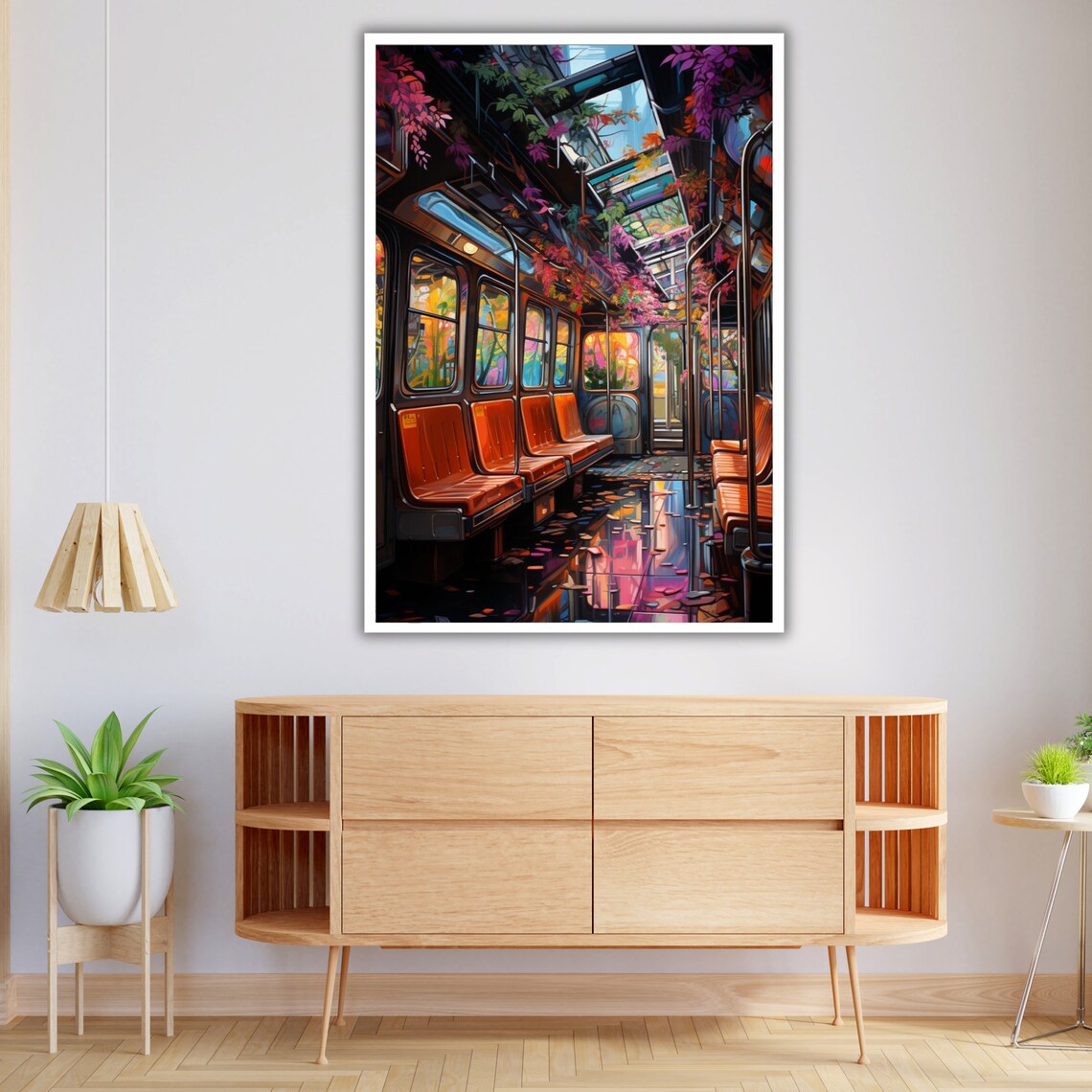 Train Wall Art Vintage Train Decor Train Engine Painting Railroad Wall Decor Train Lover Gift - Image 3