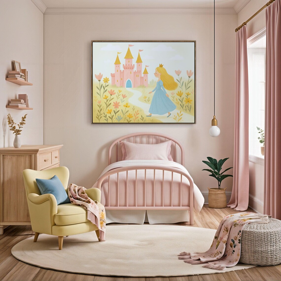 Princess Castle Poster, Girls Nursery Decor - Image 2