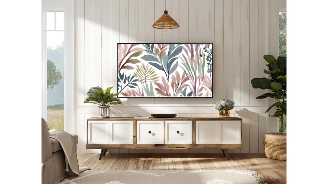 Watercolor Leafy Branches Green Botanical Modern Farmhouse Wall Art - Image 4