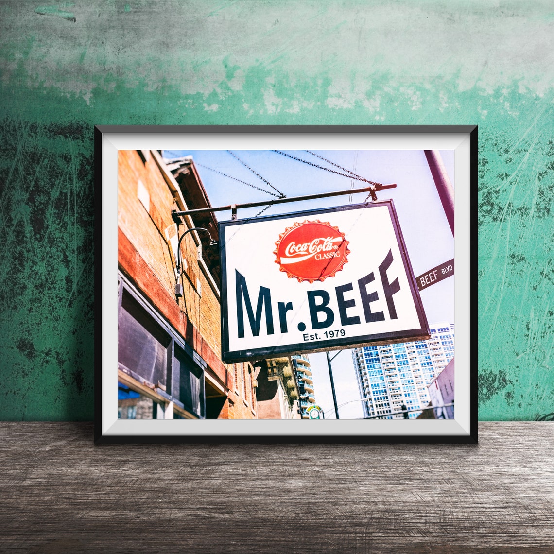 Mr Beef Est 1979 Chicago Italian Beef Sandwich Sign Photo Poster