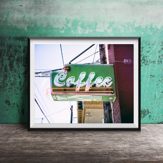 Coffee Kitchen Breakfast Sign, Modern Art Print