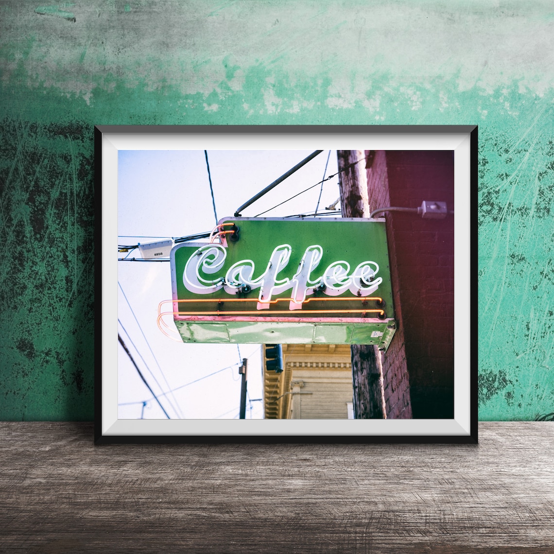 Coffee Kitchen Breakfast Sign, Modern Art Print