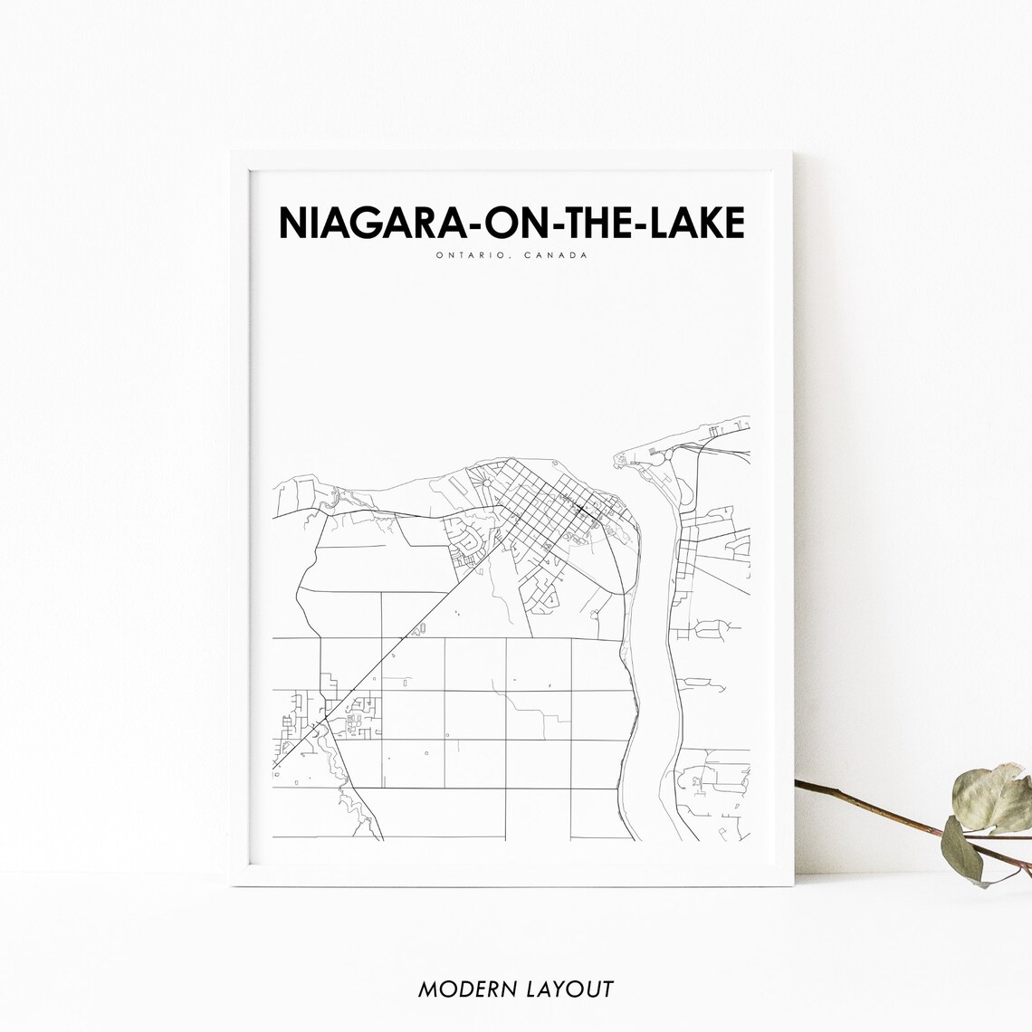 Niagara-on-the-Lake Ontario Map Poster Print