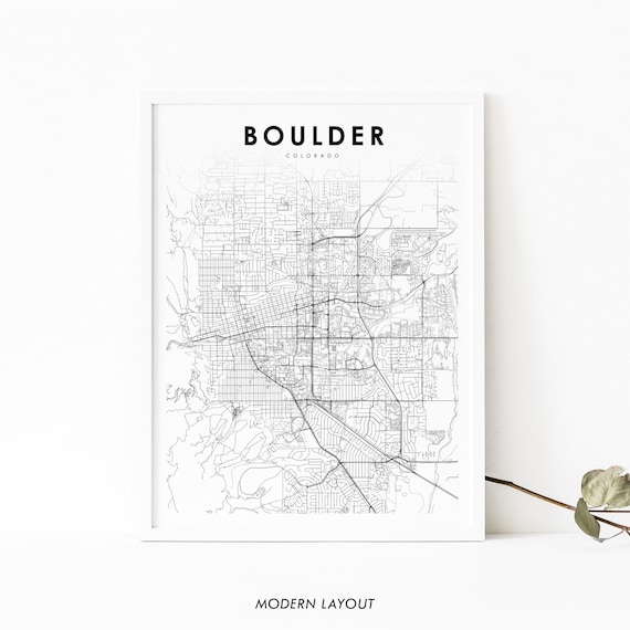 Boulder Co Map Print, Colorado Nursery Room Poster