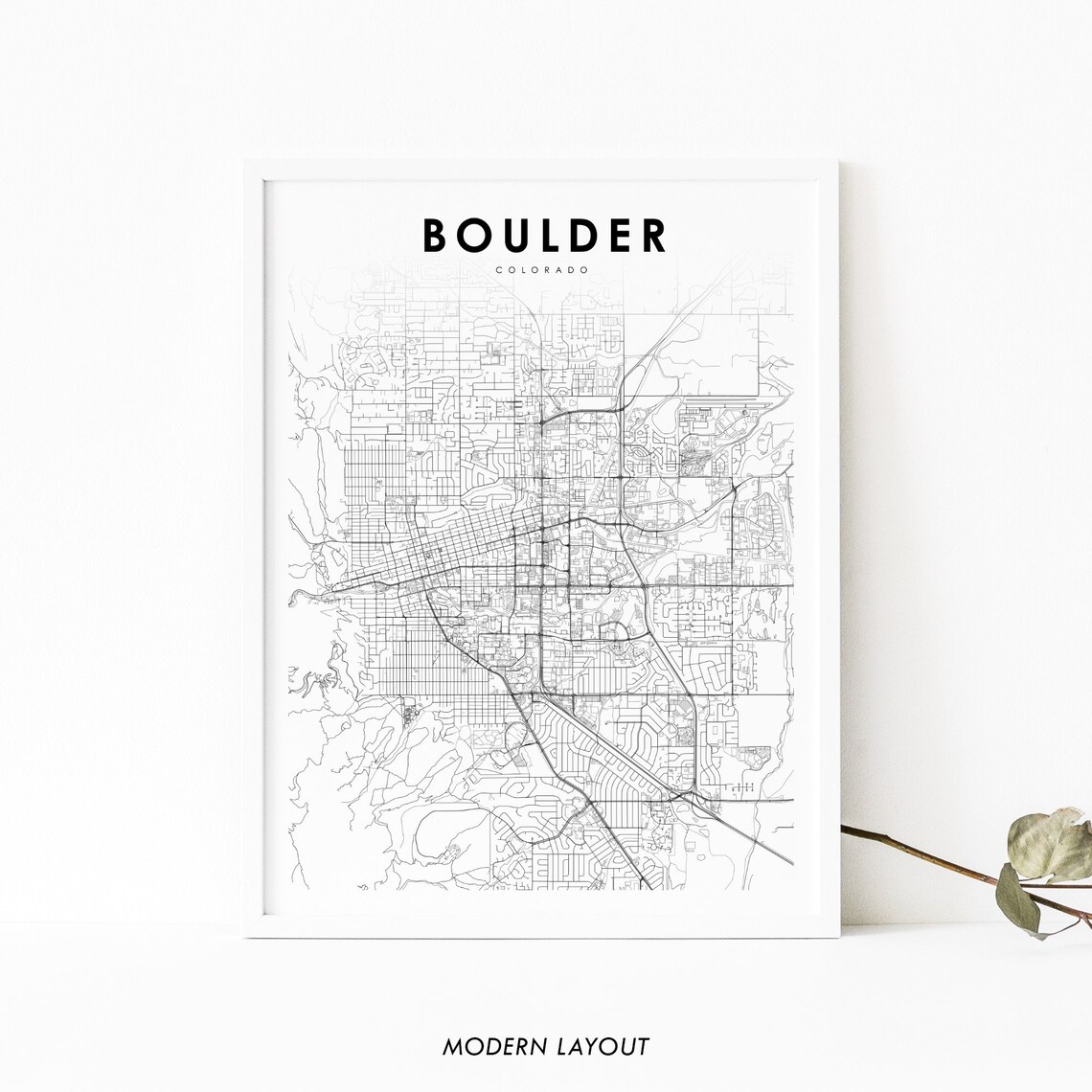 Boulder Co Map Print, Colorado Nursery Room Poster