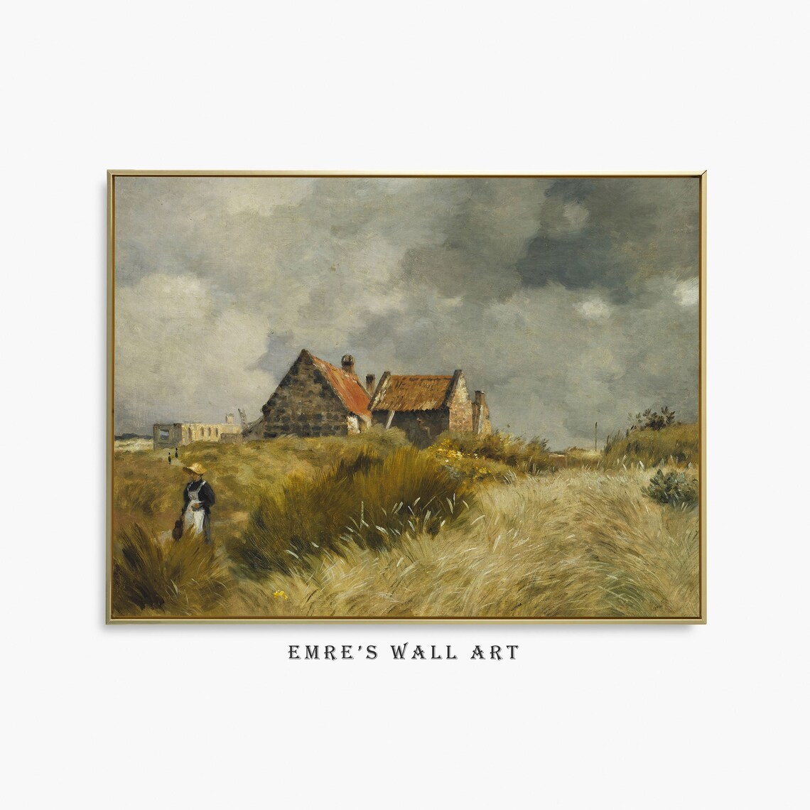 Country Landscape Farmhouse Oil Painting Poster