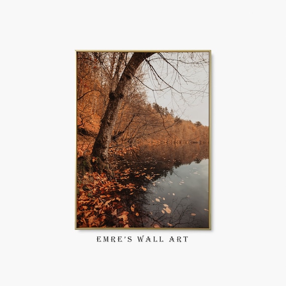 Autumn Tree by Still River Vintage Fall Landscape Photo Style Poster