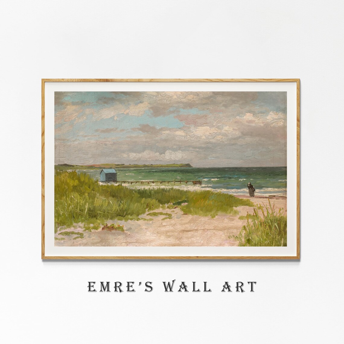 Vintage Coastal Seaside Landscape Art Print - Image 4