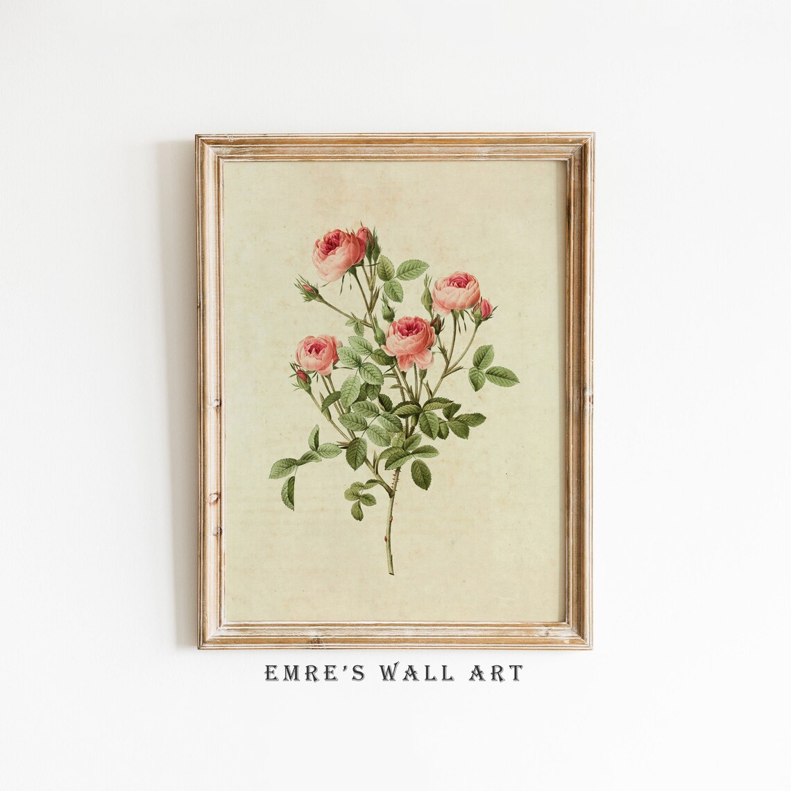 Still Life Roses Vintage Floral Art Print