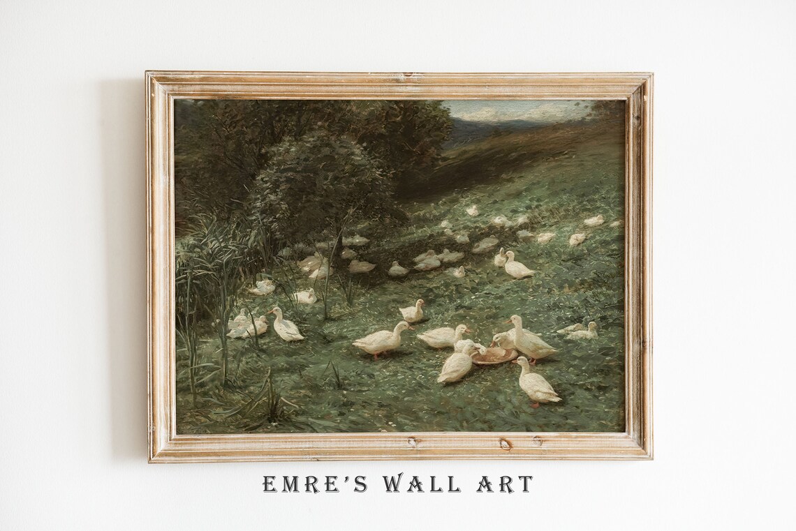Duck Painting Vintage Spring Farmhouse Art Print - Image 2