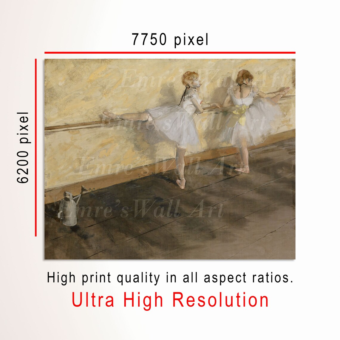 Edgar Degas Dancers Practising At The Barre Ballet Ballerinas Art Poster - Image 3