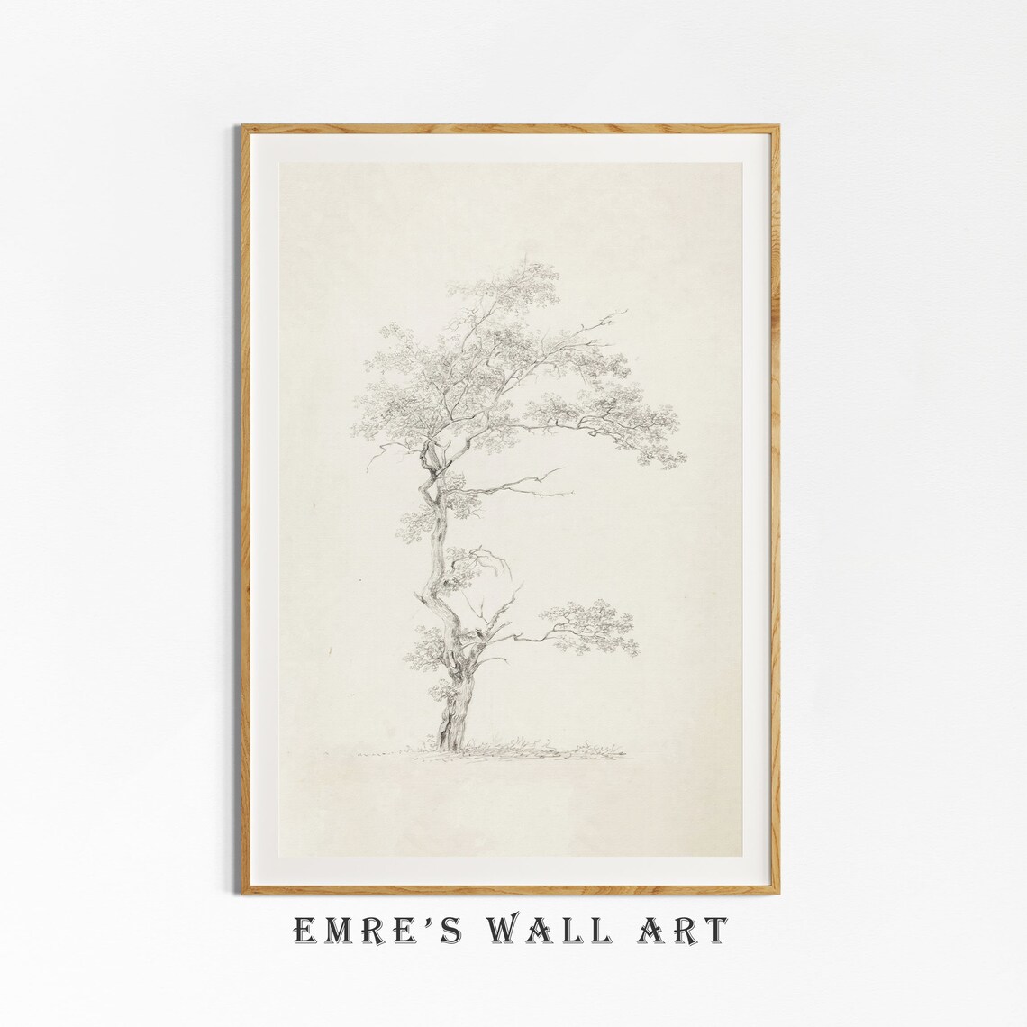 Vintage Tree Sketch Art Print, Neutral Farmhouse Decor - Image 4