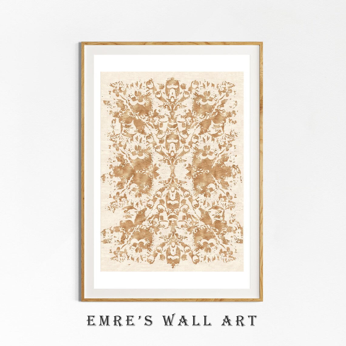 Vintage Gold Antique Tapestry Textile Wall Art Print - Image 2