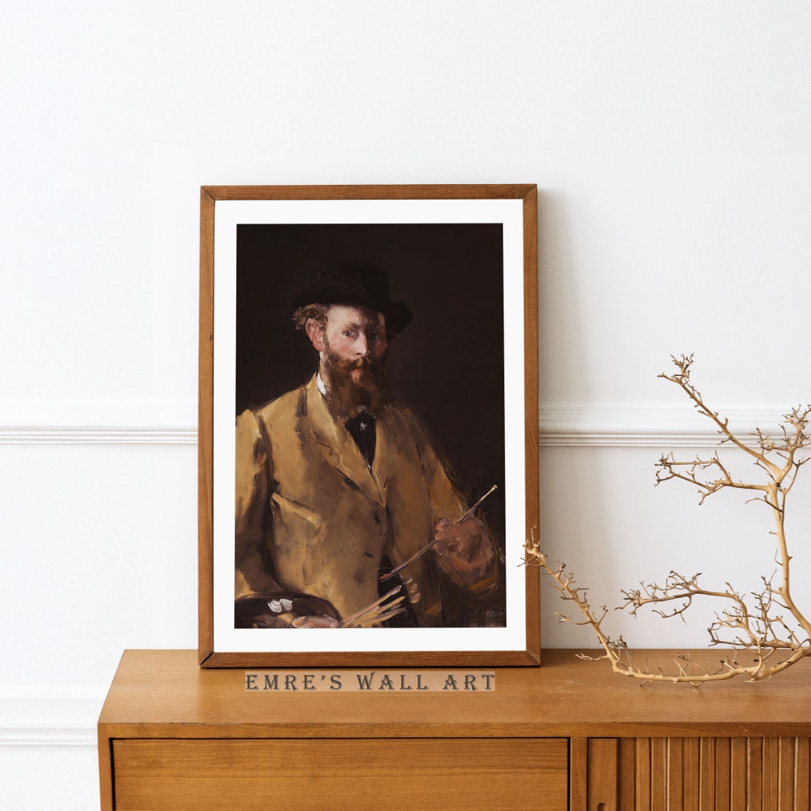 Edouard Manet Self Portrait with Palette Brushes Vintage Artist Poster - Image 2