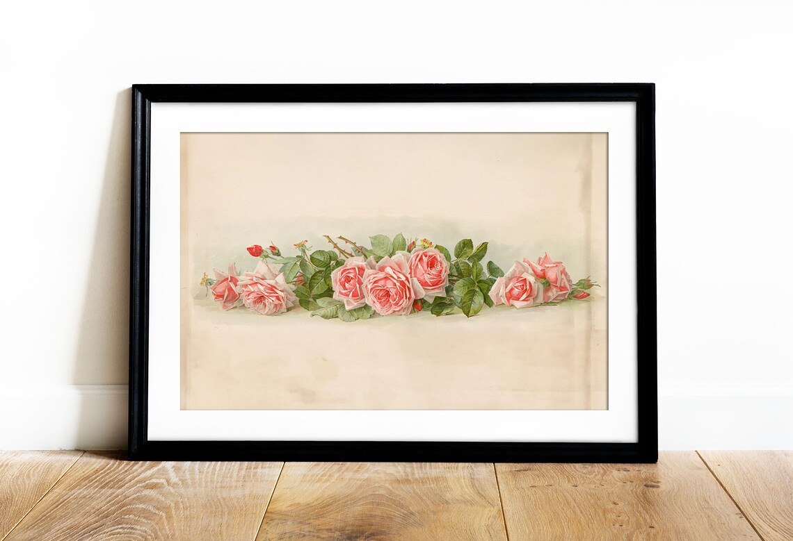 Vintage Roses Still Life Floral Art Print - Image 2
