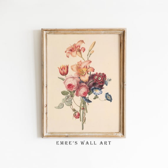 Vintage Floral Botanical Country Decor Art Print