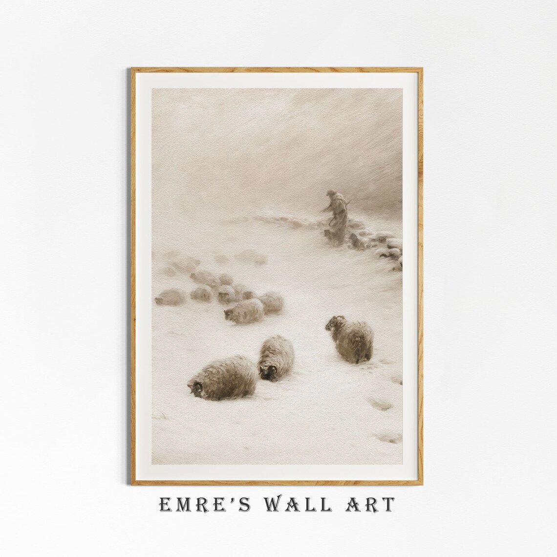 Moody Winter Landscape Vintage Art Print - Image 4