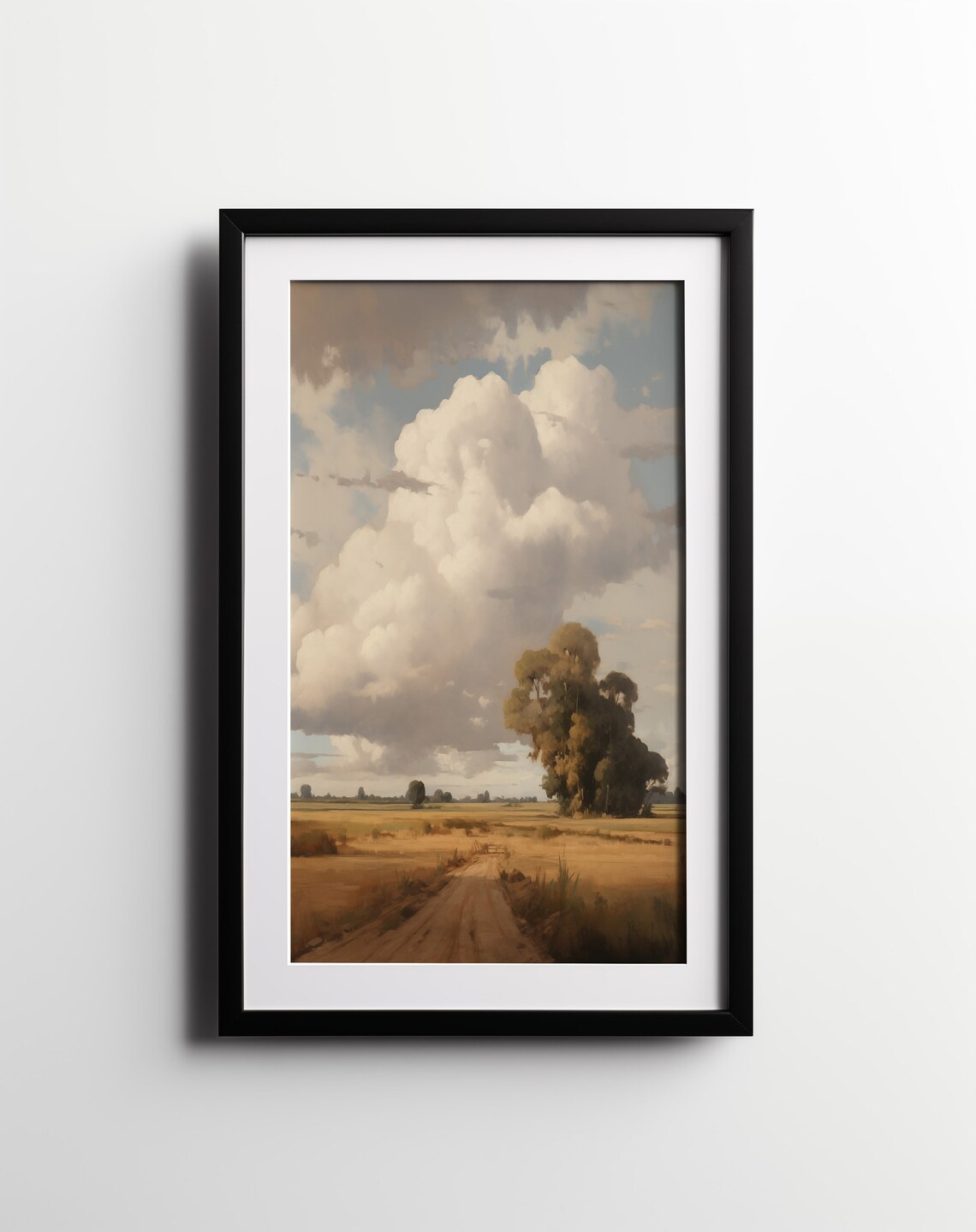 Rustic Australian Landscape, Vintage Country Farmhouse