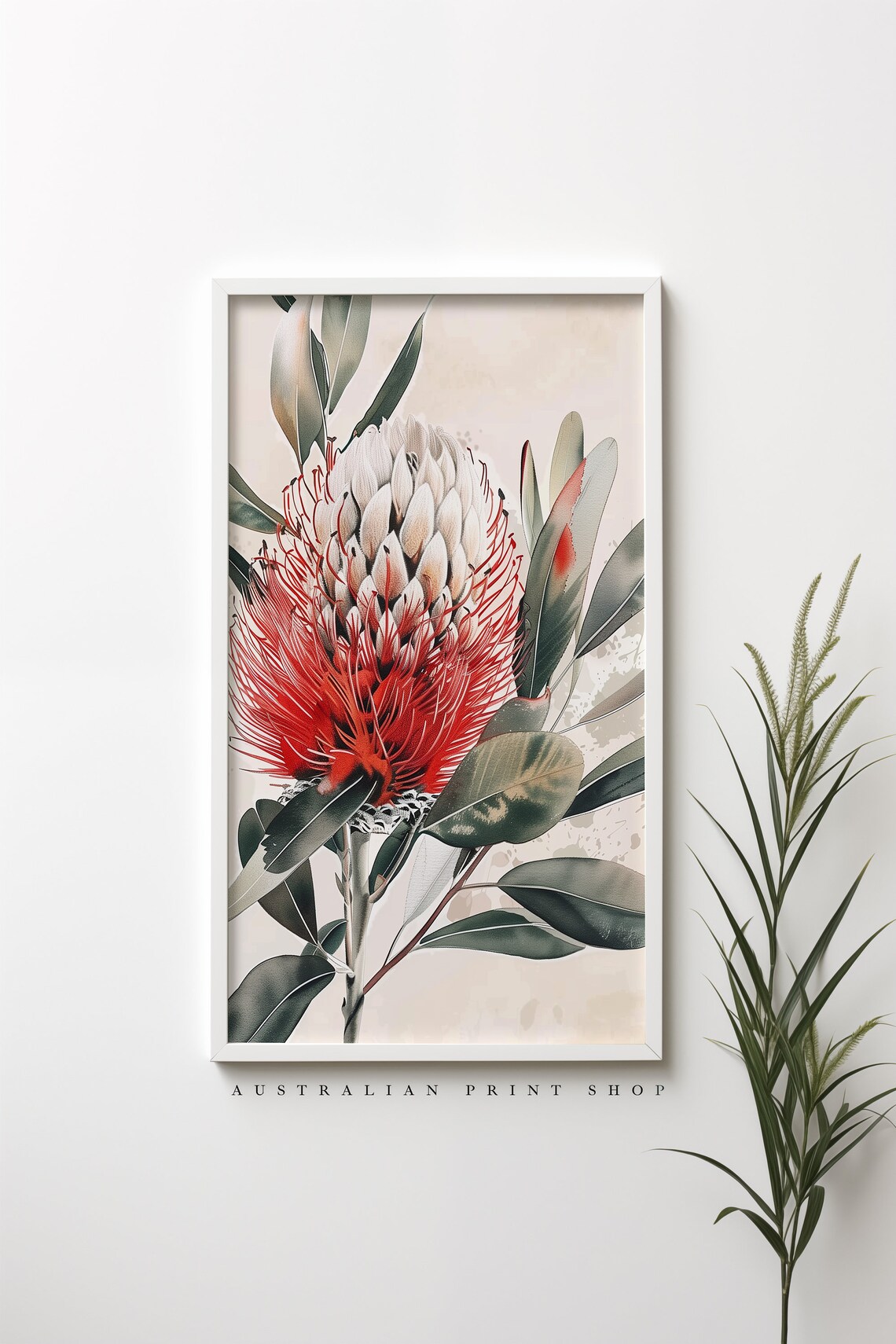 Australian Banksia Painting, Native Flowers Illustration - Image 6
