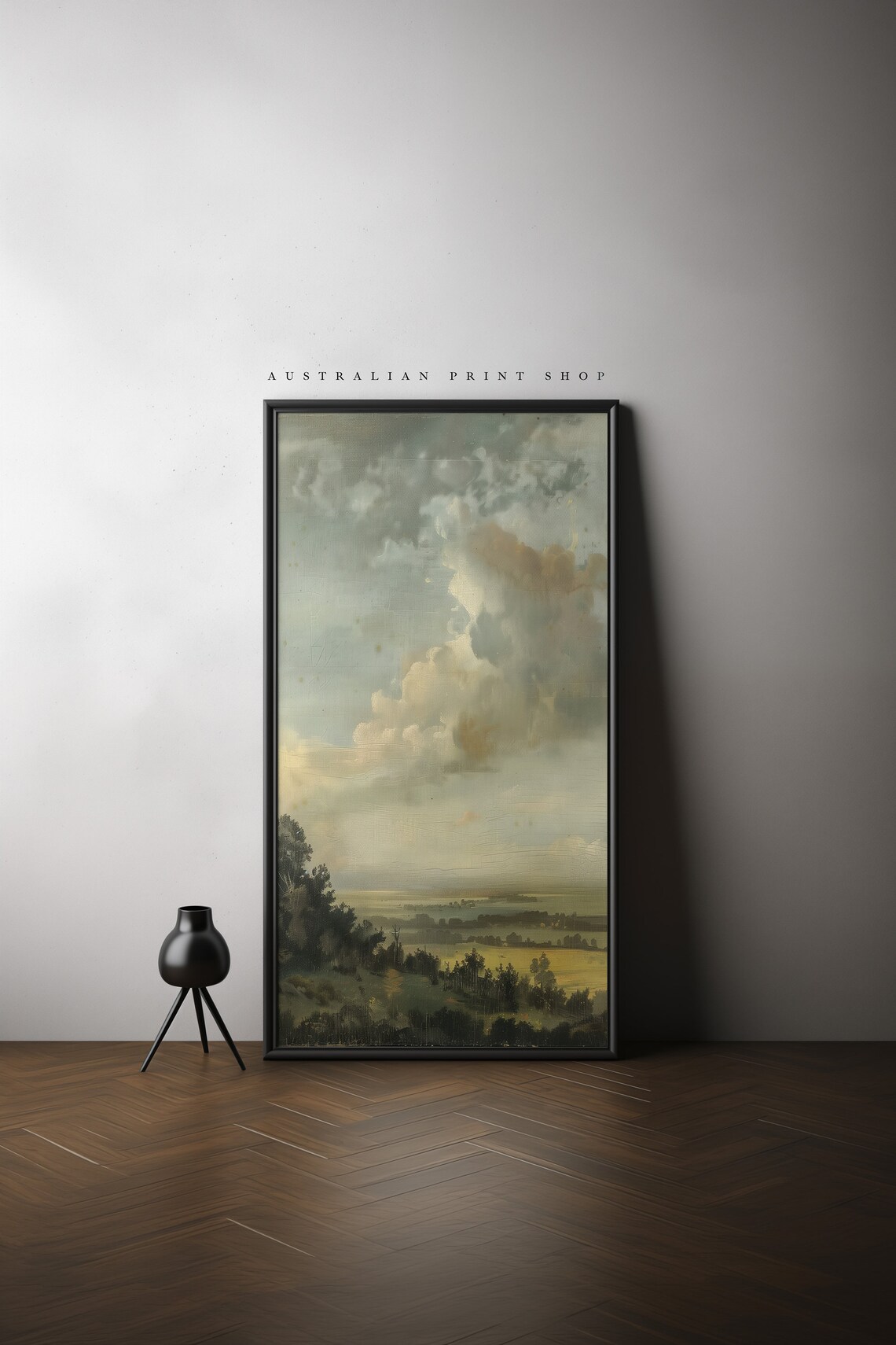 Vintage Outback Australia Oil Painting Art Print - Image 3