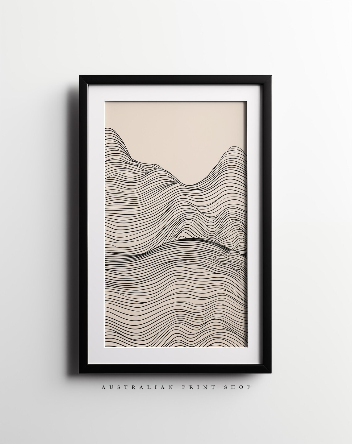 Minimalist Line Art Abstract Wall Art Print, Neutral Decor