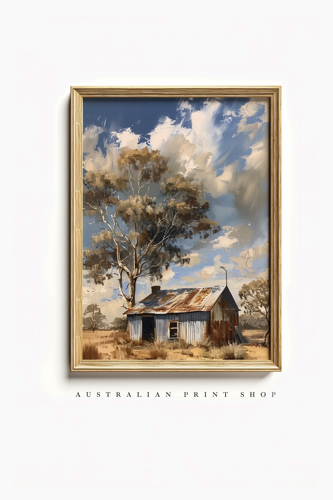 Australian Outback Farm Painting, Tin Shed Art Print - Image 5