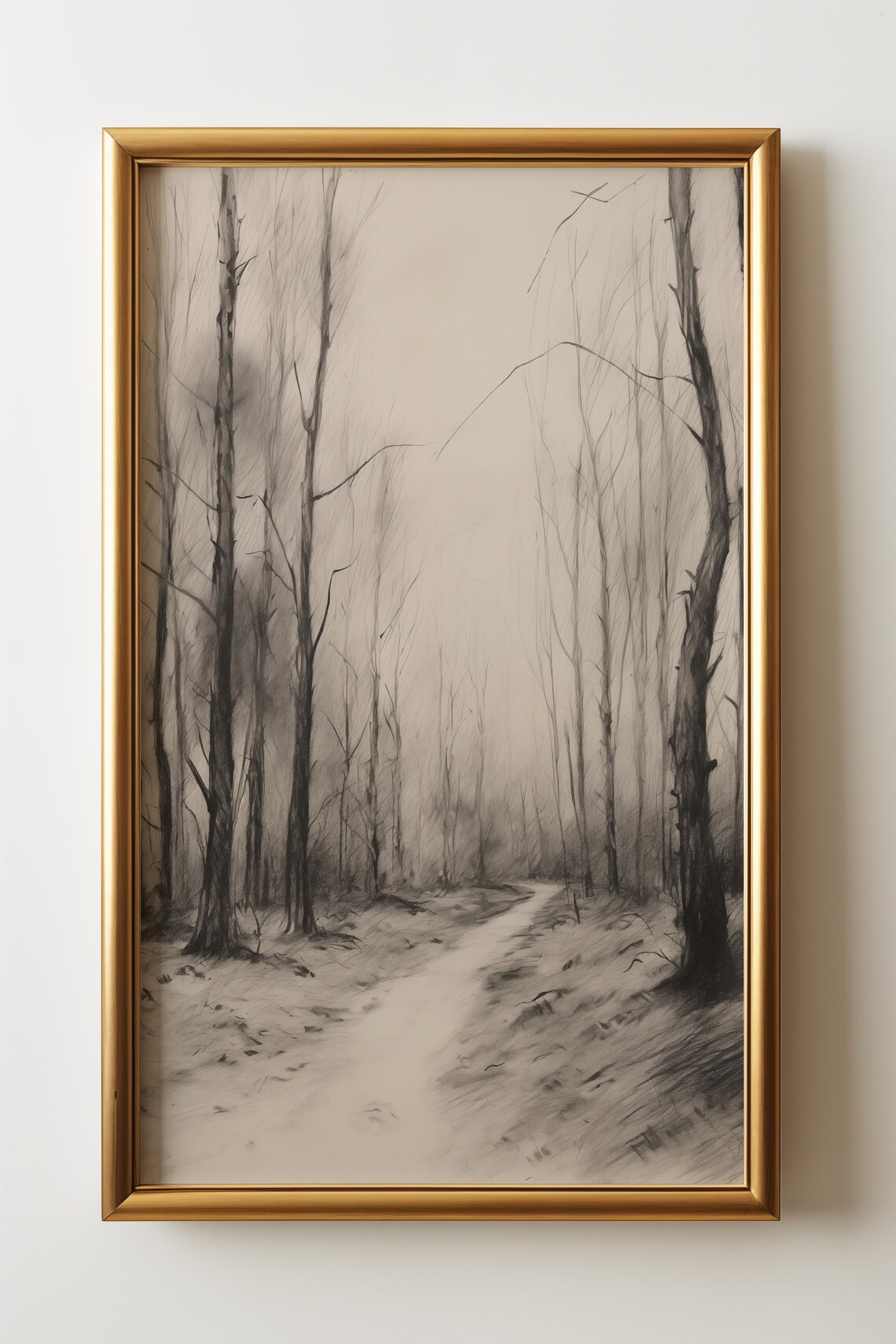 Australian Forest Landscape Sketch, Rustic Decor - Image 3
