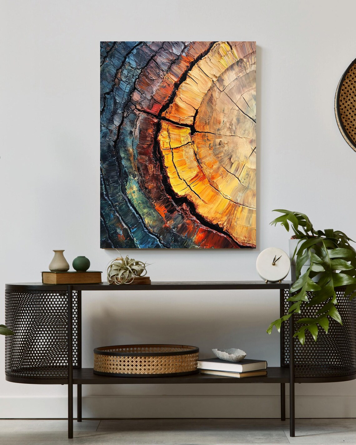 Tree Ring Nature Print, Rustic Minimalist Wall Art - Image 6