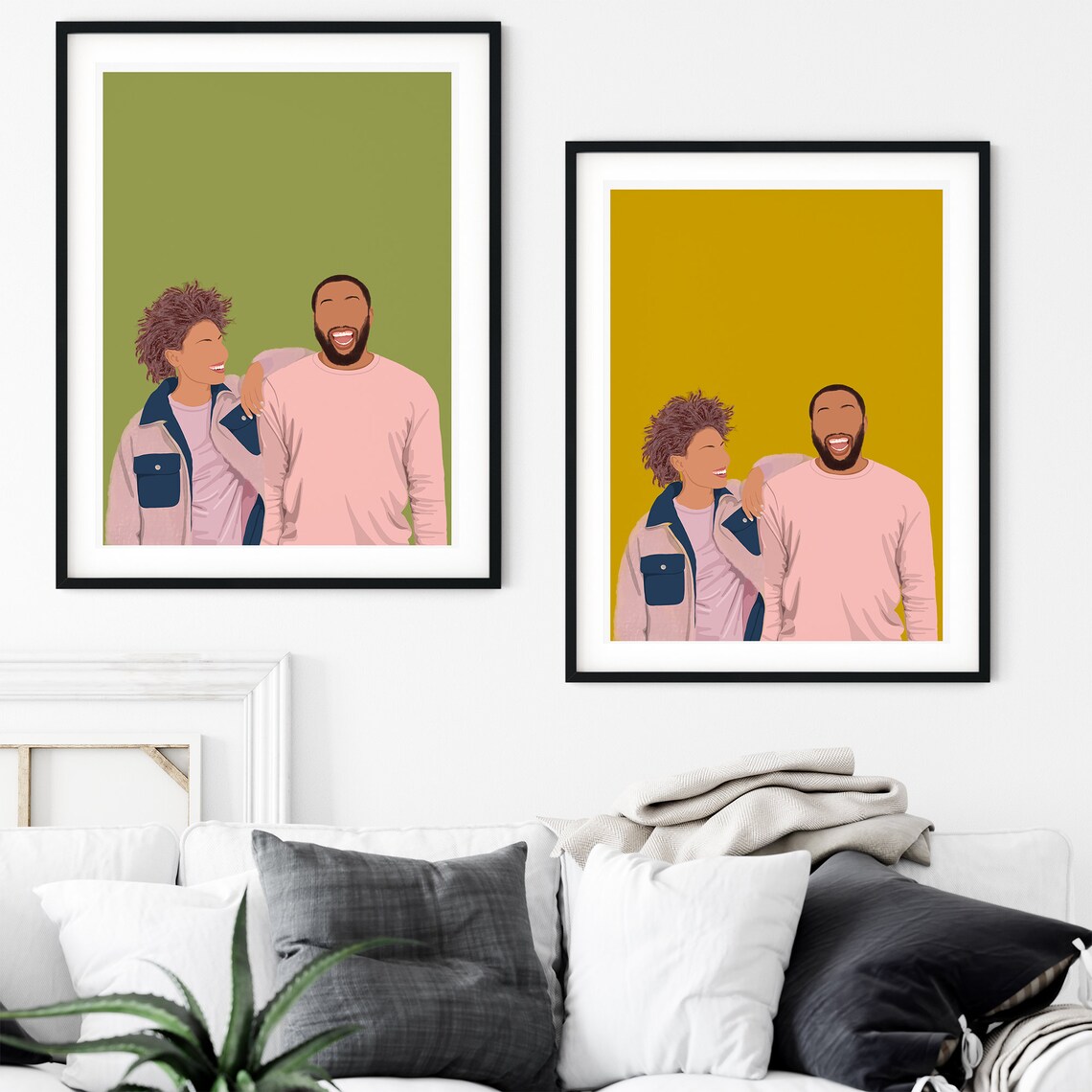 Custom Father's Day Gift, Minimalist Drawing - Image 2