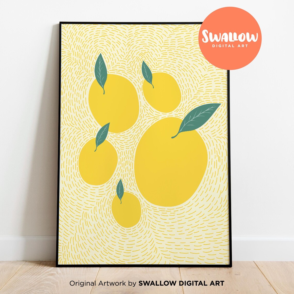 Minimal Lemon Art Print Kitchen Wall Art Lemon Prints Cute Kitchen Decor Item Citrus Print - Image 4