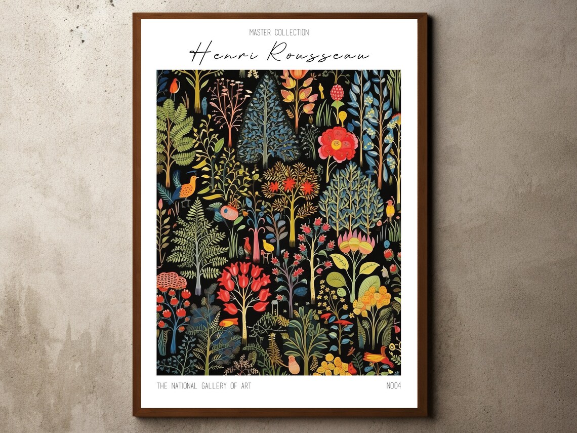 Henri Rousseau Master Collection Black Jungle Exhibition Art Poster