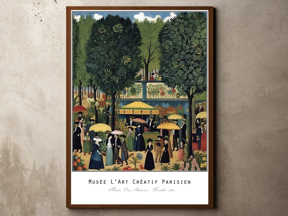 Paris Creative Art Museum Garden Party Belle Epoque Exhibition Poster