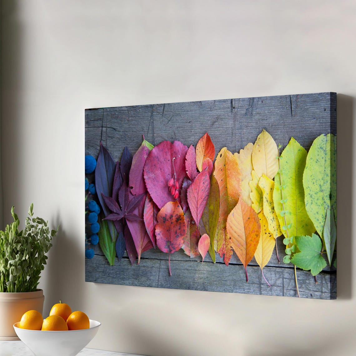 Autumn Leaves Decorative Canvas Wall Painting Housewarming Gifts Large Art Flower Modern Decor