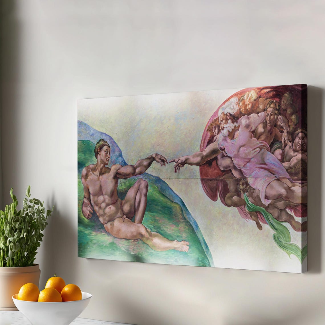 Michelangelos Creation of Adam Sistine Chapel Renaissance Art Poster