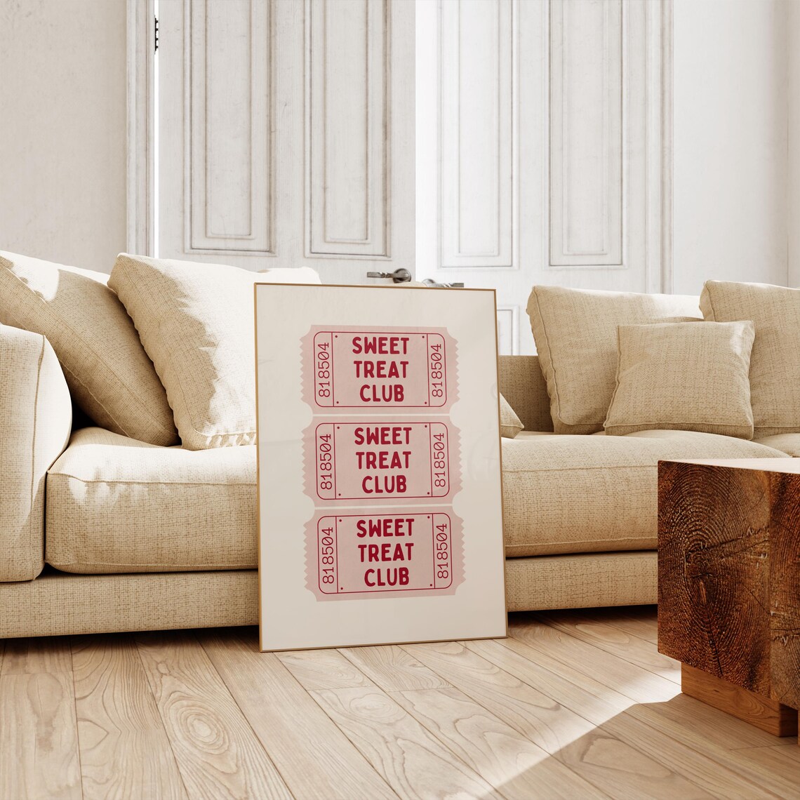 Sweet Treat Club Retro Ticket Stub Kitchen Poster - Image 2