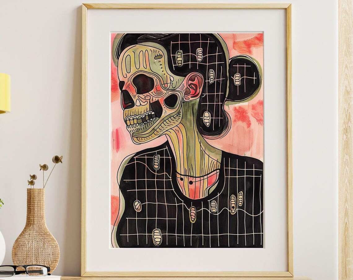 Grid Addiction No9 Unique Canvas Art Print